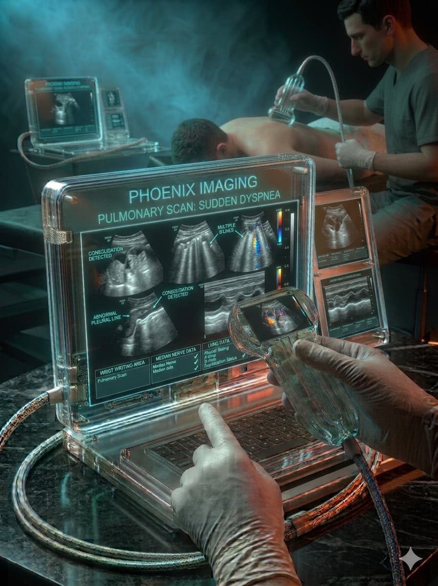 POCUS torácico investigando dispneia súbita