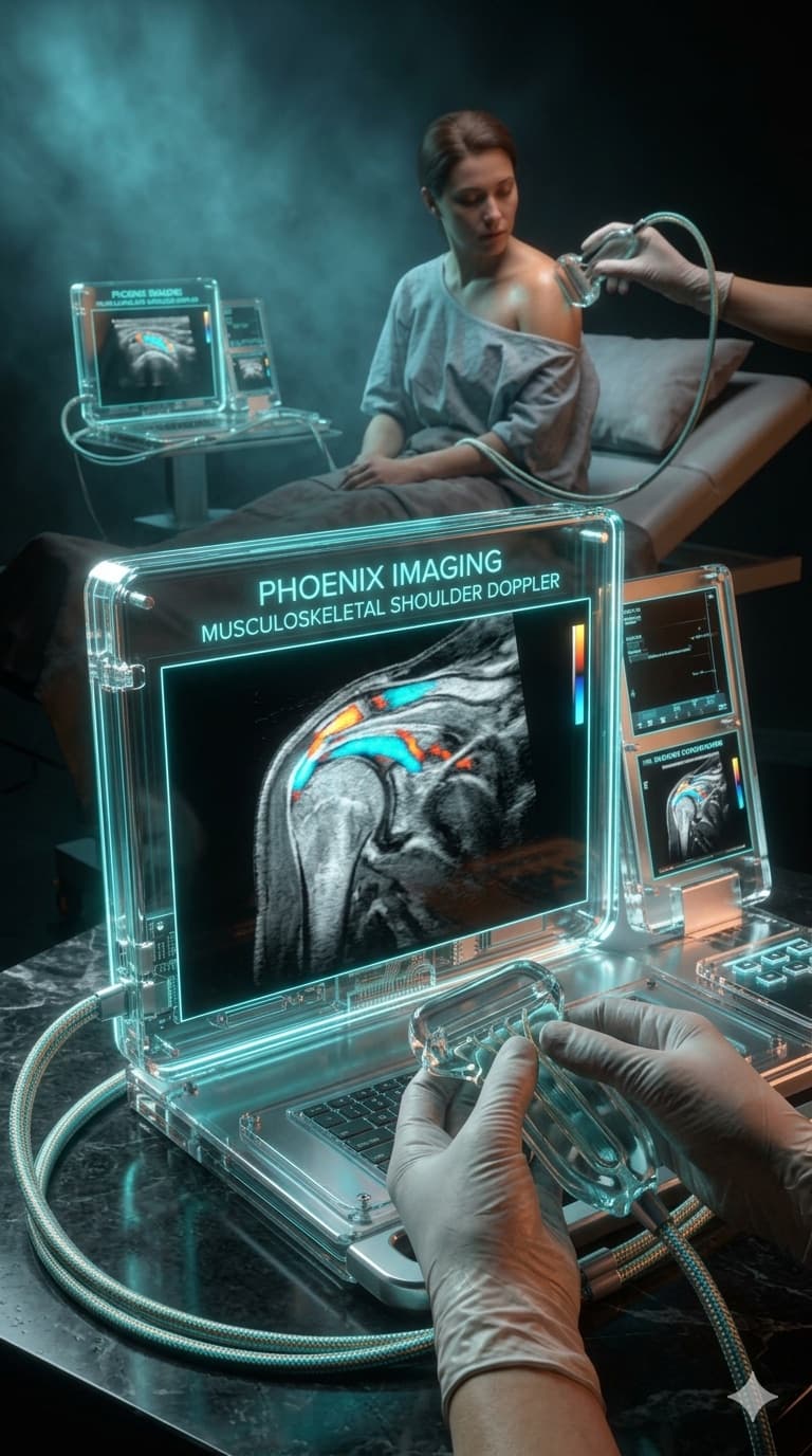 Ultrassom Doppler musculoesquelético do ombro em exame